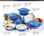 7PCS HIGH QUALITY DURABLE THICK HEAVY ENAMEL CAST IRON COOKWARE / POT SET (CHEF STANDARD) - Image 3