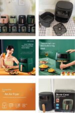 8L SILVER CREST MULTIFUNCTIONAL OIL-FREE TOUCH SCREEN ELECTRIC AIR FRYER - Image 2