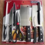 8PCS KITCHEN KNIFE SET COMES WITH SKIN PEELER + SHARPENER