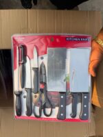 8PCS KITCHEN KNIFE SET COMES WITH SKIN PEELER + SHARPENER - Image 3
