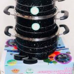 6PCS HOFFNER THICKENED ALUMINUM NONSTICK COOKWARE/POT SET (MODEL: HF-6050)