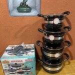 8PCS HOFFNER THICKENED ALUMINUM NONSTICK COOKWARE/POT SET WITH FRY PAN (MODEL: HF-8001)