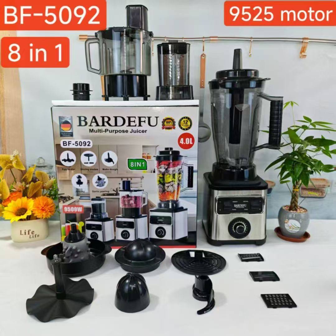 img_5299 BARDEFU 9525 PURE COPPER MOTOR ‘8-IN-1’ HEAVY DUTY MULTIFUNCTIONAL 9500W SPEEDY CRUSHING BLENDER & GRINDER (MODEL 5092) - Image 1