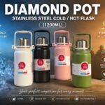 DIAMOND POT STAINLESS STEEL HOT & COLD WATER FLASK (1200ML)