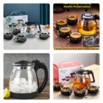 EXOTIC 5PCS LARGE CAPACITY GLASS WATER JUG/TEAPOT & DRINKING CUPS SET - Image 3