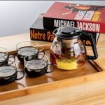 EXOTIC 5PCS LARGE CAPACITY GLASS WATER JUG/TEAPOT & DRINKING CUPS SET - Image 2