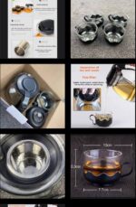 EXOTIC 5PCS LARGE CAPACITY GLASS WATER JUG/TEAPOT & DRINKING CUPS SET - Image 4