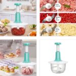 HAND PAT MANUAL FOOD PROCESSOR/CHOPPER + EXTRA ACCESSORIES
