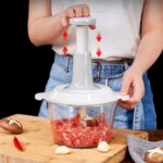 HAND PAT MANUAL FOOD PROCESSOR/CHOPPER + EXTRA ACCESSORIES - Image 2