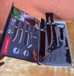 HIGH QUALITY 6PCS STAINLESS STEEL KITCHEN KNIFE SET + SCISSORS & PEELER - Image 4