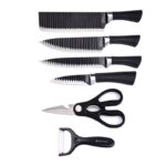 HIGH QUALITY 6PCS STAINLESS STEEL KITCHEN KNIFE SET + SCISSORS & PEELER - Image 2