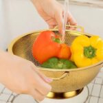 HIGH QUALITY STAINLESS STEEL GOLD COLANDER - Image 2