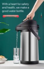 MAXIMUS AIR-PRESSURE LARGE CAPACITY STAINLESS STEEL COLD & HOT WATER FLASK (4L) - Image 2