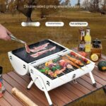 MULTIPURPOSE INDOOR / OUTDOOR DOUBLE-SIDED OVAL CHARCOAL BBQ GRIL - Image 2
