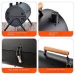 MULTIPURPOSE INDOOR / OUTDOOR DOUBLE-SIDED OVAL CHARCOAL BBQ GRIL - Image 4