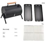 MULTIPURPOSE INDOOR / OUTDOOR DOUBLE-SIDED OVAL CHARCOAL BBQ GRIL - Image 5