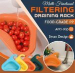 1PC OVER-THE-SINK MULTIFUNCTIONAL TRIANGULAR KITCHEN PLASTIC STRAINER / FILTER / DRAINER