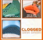 1PC OVER-THE-SINK MULTIFUNCTIONAL TRIANGULAR KITCHEN PLASTIC STRAINER / FILTER / DRAINER - Image 5