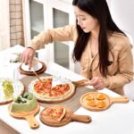 QUALITY WOODEN FRUIT & PIZZA PLATE - Image 2