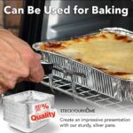 REUSABLE ALUMINUM FOIL TIN PAN FOR COOKING / HEATING / STORING FOOD