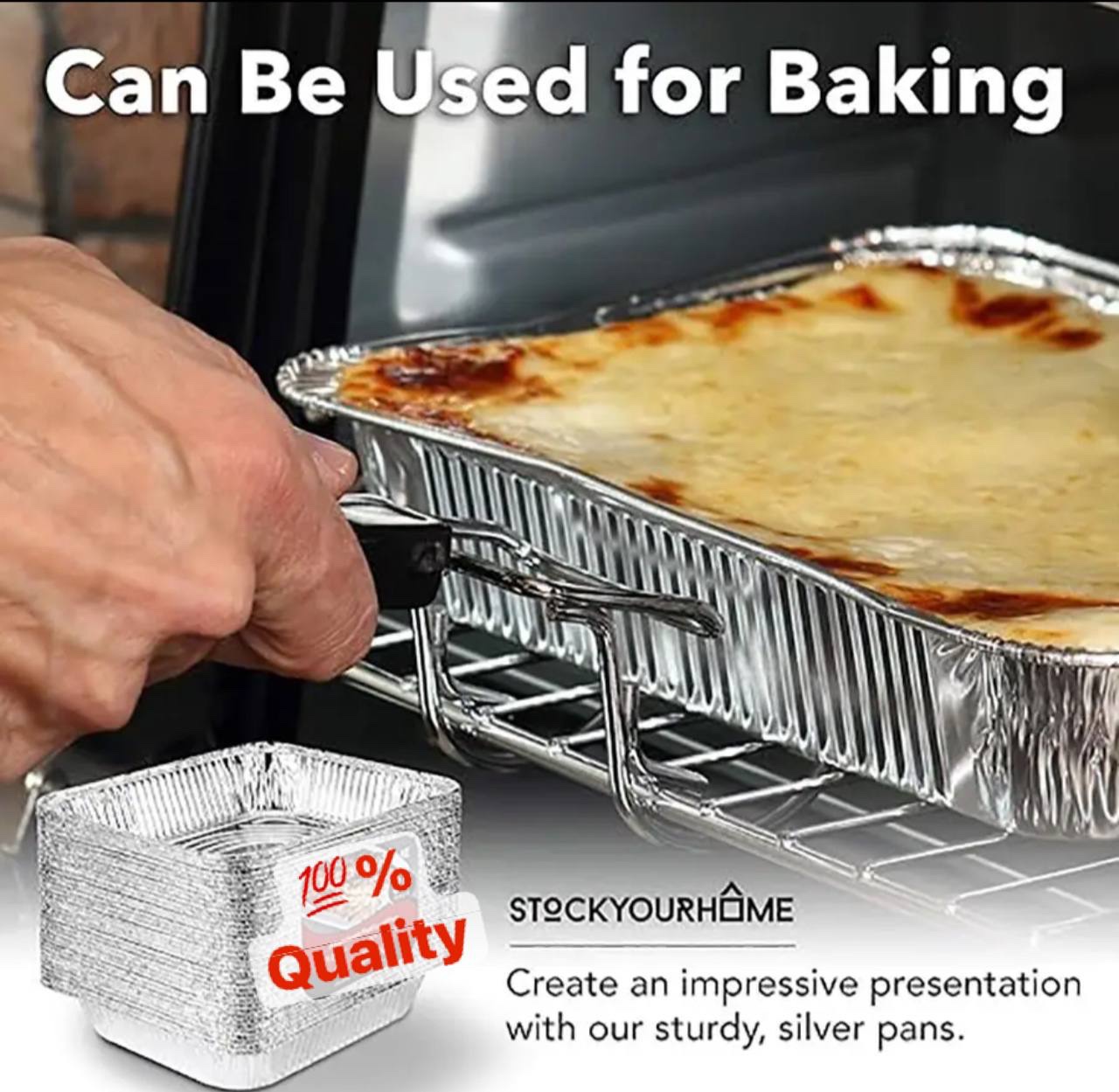 img_5839-2 REUSABLE ALUMINUM FOIL TIN PAN FOR COOKING / HEATING / STORING FOOD - Image 1