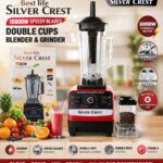 SILVER CREST 10000W MULTIFUNCTIONAL DOUBLE CUP BLENDER & GRINDER (4L & 1.5L JAR CUPS)