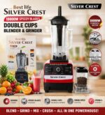 SILVER CREST 10000W MULTIFUNCTIONAL DOUBLE CUP BLENDER & GRINDER (4L & 1.5L JAR CUPS)