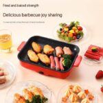 SKOEDI 2IN1 HIGH QUALITY 600W ELECTRIC NON-STICK BAKE / FRY PAN