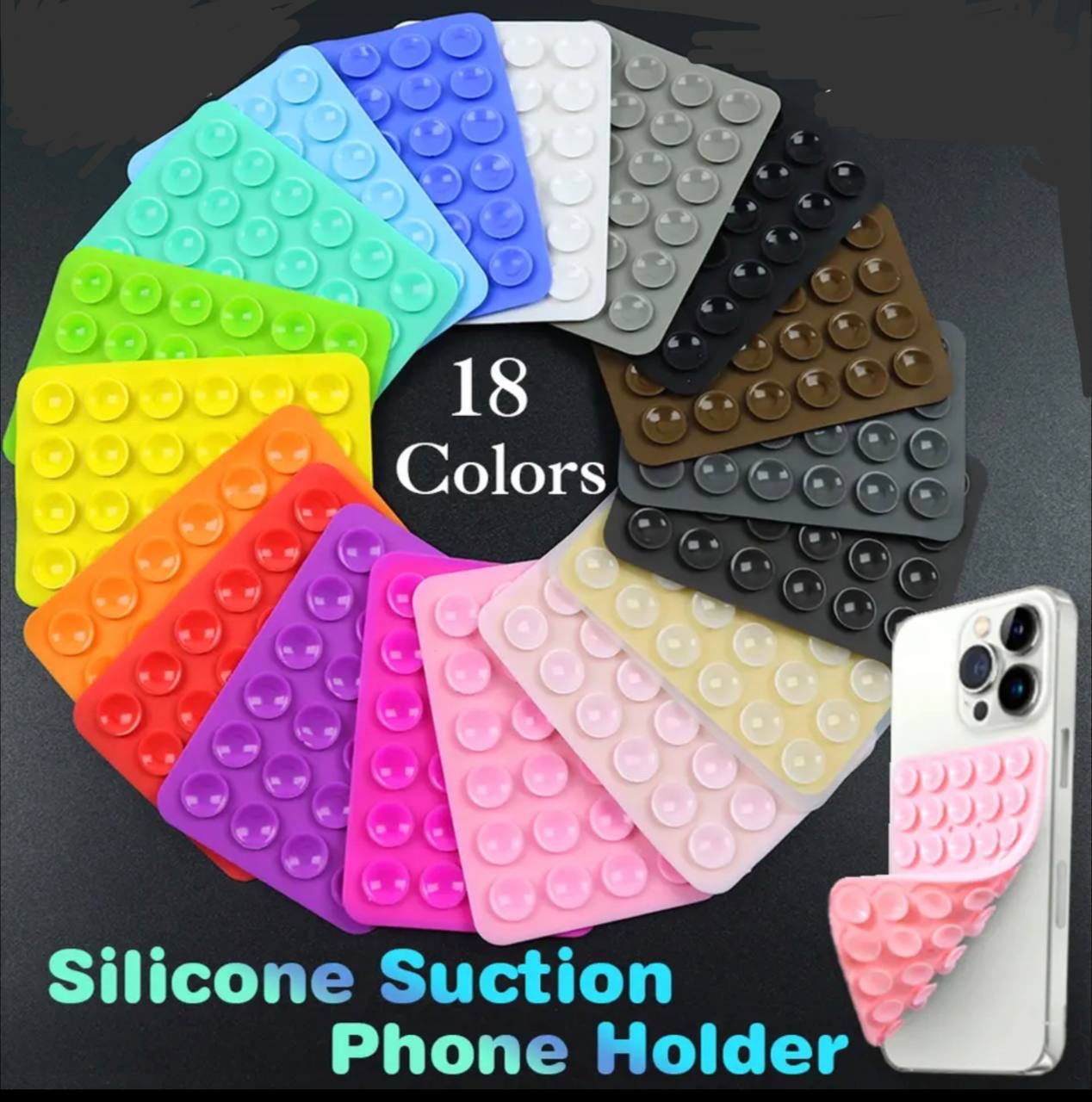 img_5875-2 1PC MULTIFUNCTIONAL ANTI-SLIP SILICONE SUCTION PHONE HOLDER - Image 1