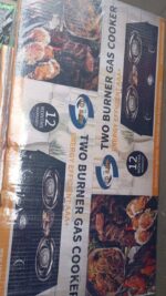 SMP HIGH POWER TABLETOP SELF-IGNITION DOUBLE FACE GLASS GAS COOKER - Image 2