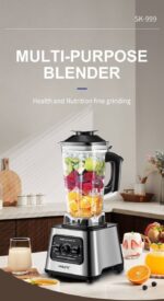 SOKANY 6000W MULTIFUNCTIONAL DOUBLE CUP BLENDER (2.5L & 1L JAR CUPS) - Image 2