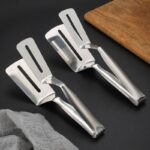 STAINLESS STEEL MULTIFUNCTIONAL FRYING & BBQ SHOVEL CLIPS / TONGS - Image 4
