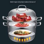 STAINLESS STEEL MULTILAYER THICK STEAMER UNIVERSAL COOKING POT - Image 2