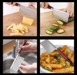 STAINLESS STEEL WAVY FRENCH FRY MAKER / CRINKLE CUTTER / VEGETABLE CHOPPER