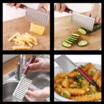 STAINLESS STEEL WAVY FRENCH FRY MAKER / CRINKLE CUTTER / VEGETABLE CHOPPER