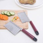 STAINLESS STEEL WAVY FRENCH FRY MAKER / CRINKLE CUTTER / VEGETABLE CHOPPER - Image 6