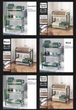 THICKENED STAINLESS STEEL MULTIPLE DECK / LAYER DISH & PLATE RACK - Image 8