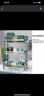 THICKENED STAINLESS STEEL MULTIPLE DECK / LAYER DISH & PLATE RACK - Image 13