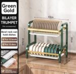 THICKENED STAINLESS STEEL MULTIPLE DECK / LAYER DISH & PLATE RACK - Image 4