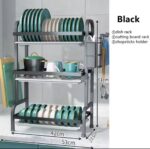 THICKENED STAINLESS STEEL MULTIPLE DECK / LAYER DISH & PLATE RACK - Image 7