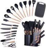 TOP QUALITY 19PCS KITCHENWARES – COOKING SPOON, CHOPPING BOARD & KNIFE SET - Image 2