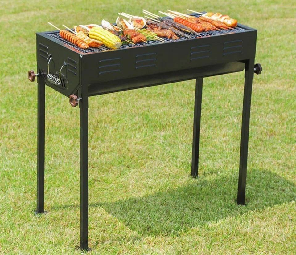 img_6101-2 THICKENED LARGE-CAPACITY MULTIPURPOSE INDOOR/OUTDOOR DOUBLE-SIDED RECTANGULAR BARBECUE CHARCOAL GRILL - Image 1