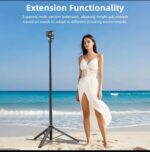 150CM STURDY ALUMINUM ALLOY STAND WIRELESS EXTENDABLE PHONE SELFIE STICK TRIPOD