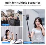 150CM STURDY ALUMINUM ALLOY STAND WIRELESS EXTENDABLE PHONE SELFIE STICK TRIPOD - Image 2
