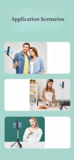 WIRELESS BLUETOOTH INTEGRATED LIVE BROADCAST SELFIE STICK WITH LIGHT - Image 3