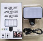 CLIP-ON LED CUBE LIGHT FOR SELFIE / LIVE PHONE / LAPTOP & TABLET MEETING