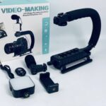 U/C-SHAPED UNIVERSAL PROFESSIONAL CAMERA/MOBILE PHONE STABILIZER WITH HOT-SHOE MOUNT FILL LIGHT