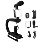 U/C-SHAPED UNIVERSAL PROFESSIONAL CAMERA/MOBILE PHONE STABILIZER WITH HOT-SHOE MOUNT FILL LIGHT - Image 6