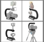 U/C-SHAPED UNIVERSAL PROFESSIONAL CAMERA/MOBILE PHONE STABILIZER WITH HOT-SHOE MOUNT FILL LIGHT - Image 8