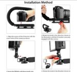 U/C-SHAPED UNIVERSAL PROFESSIONAL CAMERA/MOBILE PHONE STABILIZER WITH HOT-SHOE MOUNT FILL LIGHT - Image 5